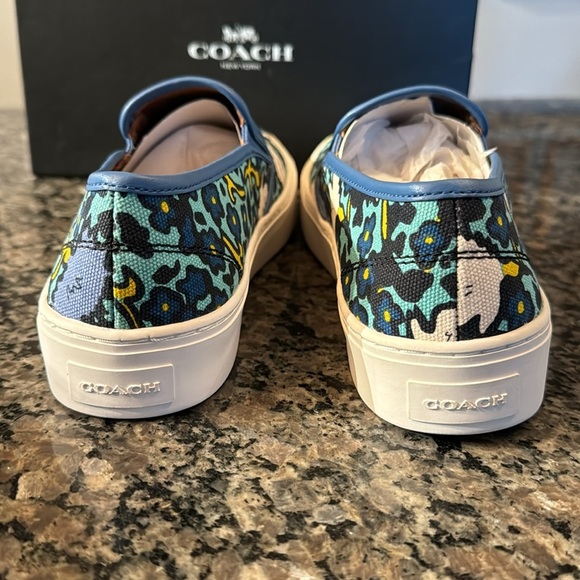 Coach Cameron Aqua Blue Multi canvas NIB 10M - Picture 5 of 11